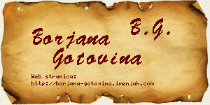 Borjana Gotovina vizit kartica